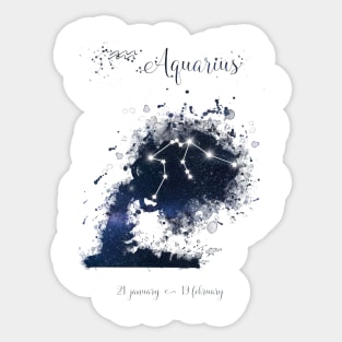 Aquarius Zodiac Sign Sticker